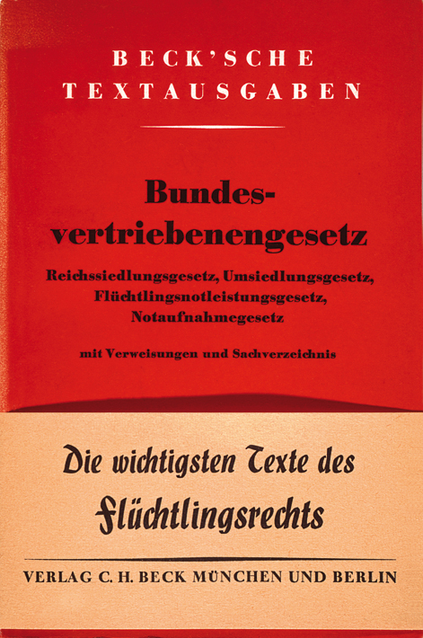 Buch-Cover: Bundesvertriebnengesetz