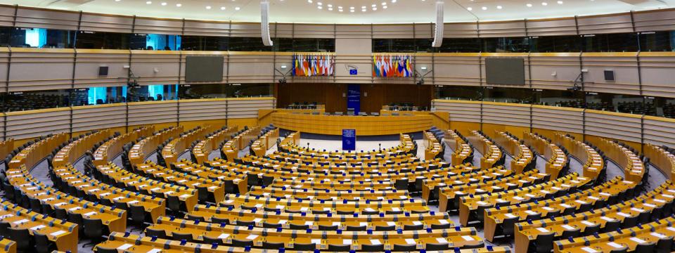 Plenarsaal des Europaparlaments in Brüssel