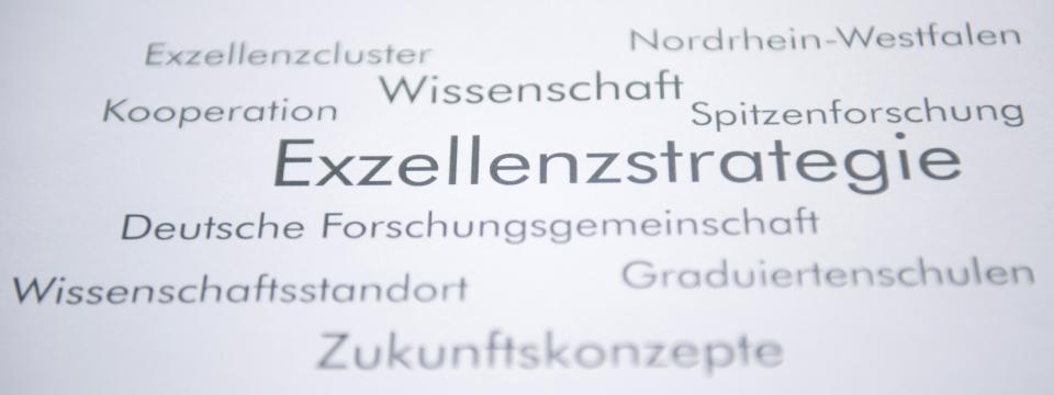 Viele Worte stehen rund um das Thema Exzellenzstrategie