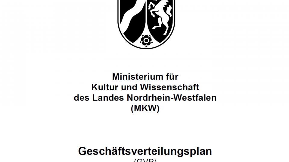 Titelbild des Geschäftsverteilungsplans